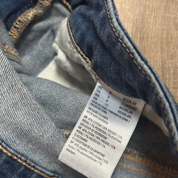 American Eagle Outfitters Ripped Dark Blue Skinny Jeans - Picture 4 of 4